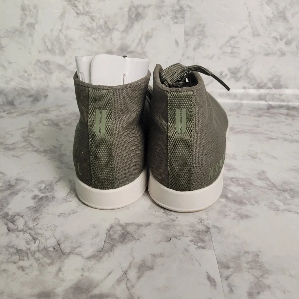 Nobull Men's 6 Women's 7.5 High Top Superfabric Shoes Sneakers Olive Green Gym